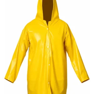 Capa de Chuva Amarela de PVC com Forro